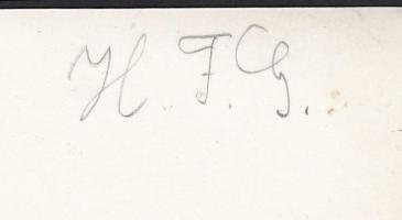 cca 1940-1950 Haller Frigyes Géza: Olvasó nő profilja, vintage fotóművészeti alkotás, csak monogramm...