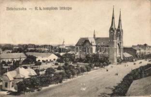 Békéscsaba a Római katolikus templommal (Rb)