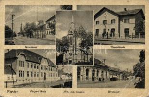 Topolya vasútállomás, polgári iskola / railway station, school (fa)