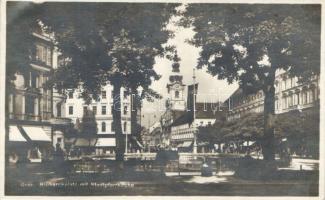 Graz Bismarckplatz, Stadtpfarrkirche / square, church
