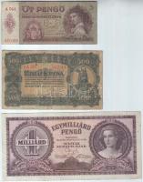 85db többféle korona, pengő, forint és külföldi bankjegy jobb darabokkal T:vegyes