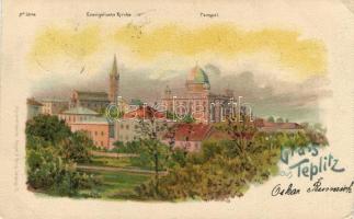 Teplice, Teplitz; litho (EK)