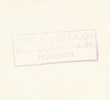 cca 1945-1955 Szabó Lajos: Éjjel a Várhegyen, vintage fotó, pecséttel jelzett, 12x8 cm