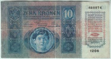 1915. 10K piros "MAGYARORSZÁG" körbélyegzővel T:III
Adamo K11B