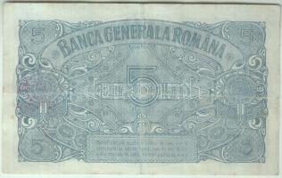 Románia/Német megszállás 1917. 5L felülbélyegzett T:III
Romania/German occupation 1917. 5 Lei stampe...