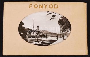 cca 1940 Barasits fotó: Fonyód, 10 db 4,5x8 cm-es képet tartalmazó eredeti fénykép leporellóba hajto...