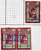 Ausztria okmánybélyeg speciál gyűjtemény a kezdetektől az 1920-as évekig, kb 2.200-2.500 db benne ma...