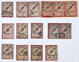 Ausztria okmánybélyeg speciál gyűjtemény a kezdetektől az 1920-as évekig, kb 2.200-2.500 db benne ma...