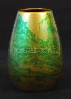 Zsolnay eozin mázas kis váza, jelzett, hibátlan, m:12 cm/ Before 1945 Vintage Zsolnay porcelain vase with eosin glaze, perfect condition