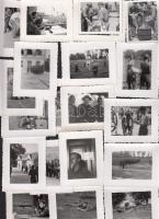 1942 Szabó Gyula katonai kiképzésének emléki egy keszthelyi alakulatnál, feliratozott képek, a szerző hagyatékából, 26 db 5,5x7 cm-es fotó