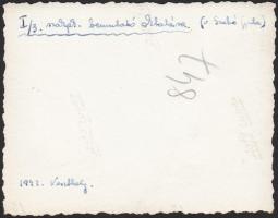 1942 Szabó Gyula katonai kiképzésének emléki egy keszthelyi alakulatnál, feliratozott képek, a szerz...