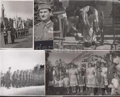 cca 1945-1960 Katonai fényképek Tiszavölgyi József hagyatékából, 10 db fotó, 7x5 cm és 9x14 cm közöt...