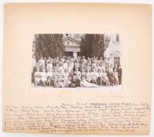 1938-1939 A szolnoki színház társulatának tagjai az évad végén, feliratozva, fotóméret 11x17 cm, karton 25x29