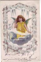 Karácsonyi litho üdvözlőlap