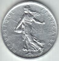 Franciaország 1960. 5Fr Ag T:2 France 1960. 5 Francs Ag C:XF Krause KM#926