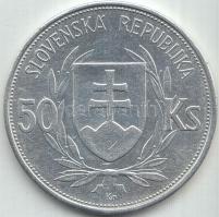 Szlovákia 1944. 50K Ag "Függetlenség 5. évfordulója" tanúsítvánnyal T:2-
Slovakia 1944 50 ...