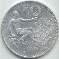 Csehszlovákia 1930. 10K Ag T:2-
Czechoslovakia 1930. 10 Korun Ag C:VF