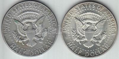 Amerikai Egyesült Államok 1967-1968 1/2$ Ag "Kennedy" (2x) T:2-,3
USA 1967-1968. 1/2 Dolla...