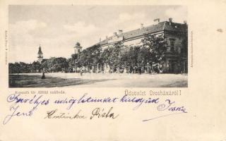 Orosháza Kossuth tér, Alföld szálloda; Pless N. kiadása