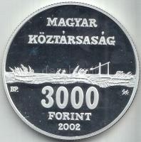 2002. 3000Ft Ag "Hortobágyi Nemzeti Park" T:PP tanúsítvánnyal. Csak 5000db!