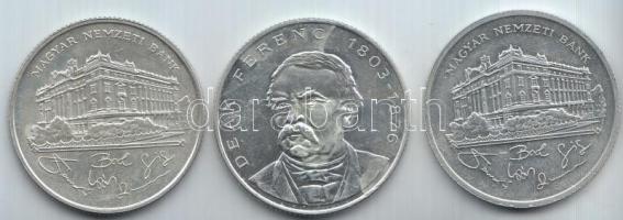 1992-1994. 200Ft Ag "MNB" (2xklf) + "Deák" (1x) T:2