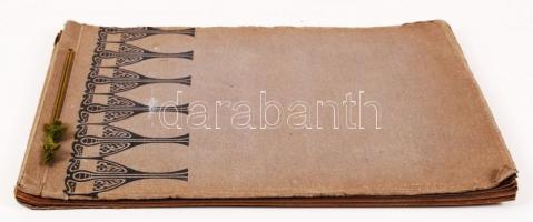 cca 1900-1910 Fotóalbum óceánjáró hajókról, kikötőről, tengerparti városról, 24 db fotó, 8x14 cm