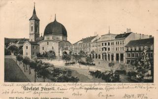 Pécs Széchenyi tér; Fürst Lipót kiadása (EK)