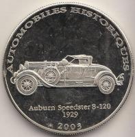 Kongó 2003. 10Fr Auburn Speedster 8-120 - 1929 T:PP Congo 2003. 10 Francs CuNi Auburn Speedster 8-120 - 1929 C:PP