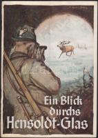 cca 1920-1930 Hensoldt vadászati távcsövek német nyelvű katalógus műszaki leírásokkal / Hensoldt hunting binocular catalog in German, 32p.