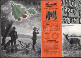cca 1920-1930 Hensoldt vadászati távcsövek német nyelvű katalógus műszaki leírásokkal /
Hensoldt hun...