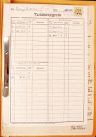 1950-1957 Szigorúan bizalmas nyilvántartási anyag Forgó Katalinról, 25 lapot tartalmazó személyi dos...