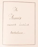 1897 Az Aeneis második énekének tartalma latin nyelven. Diplomadolgozat, akvarellel és tusrajzokkal,...