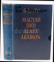 Gulyás Pál: Magyar írói álnév lexikon. A magyarországi írók álnevei és egyéb jegyei. Függelék néhány száz névtelen munka jegyzéke. Második, változatlan kiadás. Bp., 1978, Akadémiai Kiadó. Kiadói egészvászon kötés, jó állapotban.