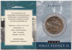 Ausztrália 2000. 1$ "HMAS Sydney II" eredeti papírtokban T:1
Australia 2000. Dollar "...