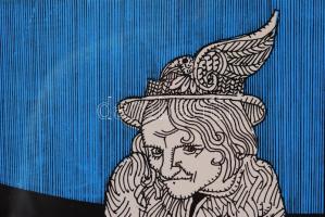 Szász Endre (1926-2003): Mulandóság. Szitanyomat, papír, jelzett, 50×70 cm