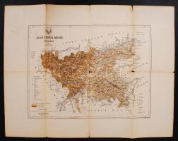 cca 1860 Királyi Magyarország vármegyéit ábrázoló térképek különböző méretekben, 50 db, viseltes áll...