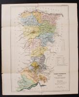 cca 1860 Királyi Magyarország vármegyéit ábrázoló térképek különböző méretekben, 50 db, viseltes áll...