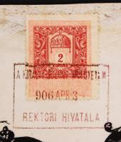 1906 Bp., Magyar Királyi József-Műegyetem által kiadott gépészmérnöki diploma