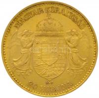 1899KB 20K Au "Ferenc József" Körmöcbánya (6.79g/0.900) T:2,2-
Hungary 1899KB 20 Korona Au...