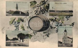 Kápolna  honvéd emlékszobor, Római katolikus templom, szőlő floral