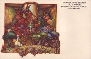 Budapest Hotel Britannia reklámlap