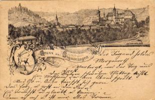 Sigmaringen 1895 (fa) Federlitho