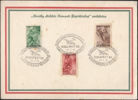 1940 Bp., "Horthy Miklós Nemzeti Repülőalap" emlékére és Horthy Miklós kormányzó országlás...