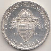 1938. 5P Ag "Szent István" T:2 Adamo P8.1