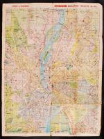 1949 Stoits: Budapest térkép 60x45 cm
