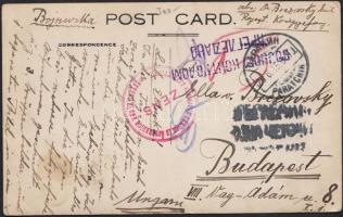 1915 Paratchin, Dr. Brezovszky Emil katonaorvos a szerbiai fogolytáborban, cenzúrázott, postán küldö...