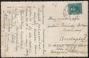 1939 Jolsvai elemi iskola diákjai és tanári kara, hátoldalán a tanárok aláírásával, fotóképeslap vit...