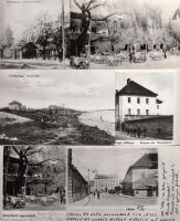 10 db reprodukció 1900-1930 közötti Budapest és környéke képeslapokról (Óbuda, Római-fürdő, Csillaghegy, Csepel), 9x14 cm