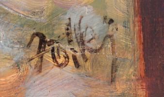 Zöllei Márta: Velence I. Olaj, farost, jelzett, keretben, 70×50 cm