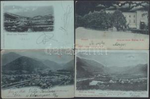 7 db régi osztrák, cseh és német városképes lap, benne néhány lap 1899-ből, és 1898-ból / 7 old Austrian, Czech and German postcards